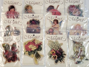 12 Antiquarian Scrapbook Refrigerator Magnets Lovelace Cottagecore Victorian Art - Picture 1 of 16