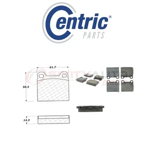 Centric Semi Metallic Brake Pads w Shims for 1966-1968 Mercedes-Benz 250SE il - Picture 1 of 5