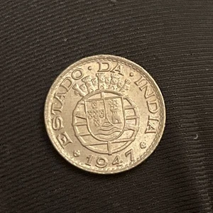 1947 Portuguese India 1/4 Rupia Very High Grade GEM BU - Picture 1 of 2