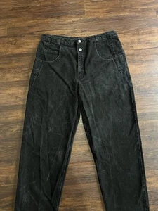 Pantalones de mezclilla vintage Guess para hombre Pascal desteñidos negros holgados pierna cónica 36x34 - Imagen 1 de 5