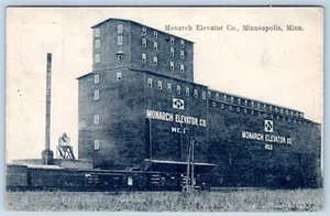 1908 MONARCH ELEVATOR CO MINNEAPOLIS MINNESOTA MN EISENBAHN ZUGWAGEN POSTKARTE - Bild 1 von 2