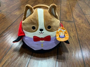 Squishmallow Reginald Vampire Corgi Treat Pail Ultra soft Official Plush basket - Picture 1 of 10
