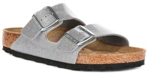 Sandalia Birkenstock Arizona Niños Bs Eléctrica Metálica BF Niños Plateada Reino Unido 3-6 - Imagen 1 de 6