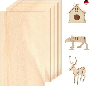 Rhimooay 10 Stück Lindensperrholz zum Laserschneiden 2mm, Sperrholz Holzplatte,  - Bild 1 von 7