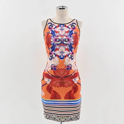 Vestido de buceo Clover Canyon prisma orquídea neopreno talla S ceñido al cuerpo sin mangas elástico Foto 1 de 4