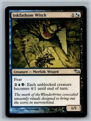 Magic The Gathering Shadowmoor Inkfathom Witch #168/301 MTG TCG CCG - Image 1 of 2