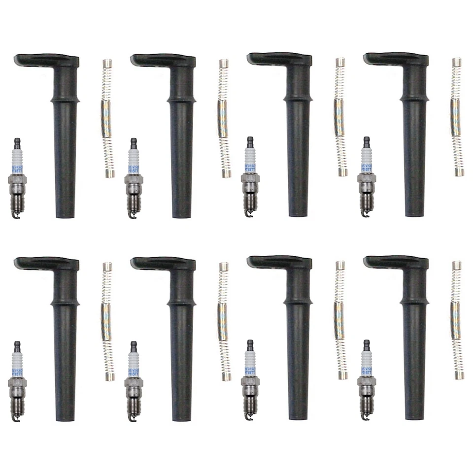 Denso 8 Platinum TT Spark Plugs 8 Coil Boots Kit for Mustang Mark VIII Base V8 - Изображение 1 из 1