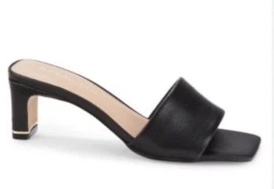 Novo! Sandálias femininas BCBGeneration Kerin salto bloco preto couro tamanho 9.5 - Imagem 1 de 4