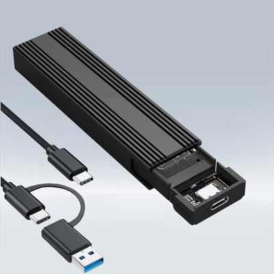 USB 3.2 Type-C Tool-Free Enclosure Adapter for M.2 PCIe NVMe and SATA SSD 10Gbps - Image 1 of 4