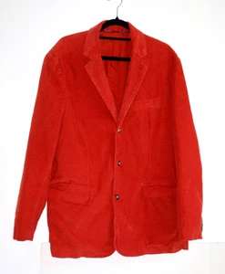 Vintage Burnt Orange J. Crew XL Mantel Herren 100% Baumwolle Cord Preppy Herbst Blazer - Bild 1 von 12