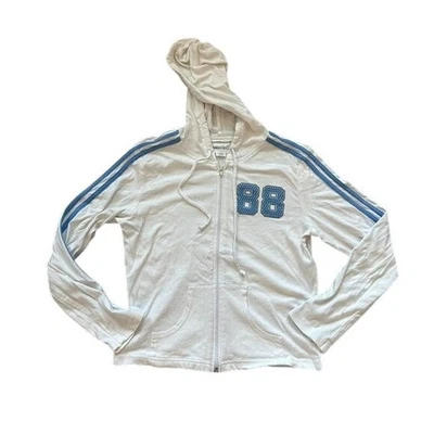 Sudadera con Capucha Vintage Varsity Club Blanco y Azul Pista Cremallera Moda Bug Talla XL Foto 1 de 4