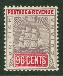 SG 206 Guayana Británica 1889. 96c púrpura opaco y rosa. Ligeramente montado como nuevo... - Imagen 1 de 1