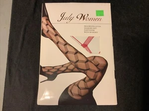 July Damen-Strumpfhose rot Rauten Lycra Einheitsgröße - Bild 1 von 3