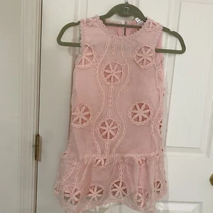 Kid Pink 3D  Cut Lace Summer Dress - Picture 1 of 3