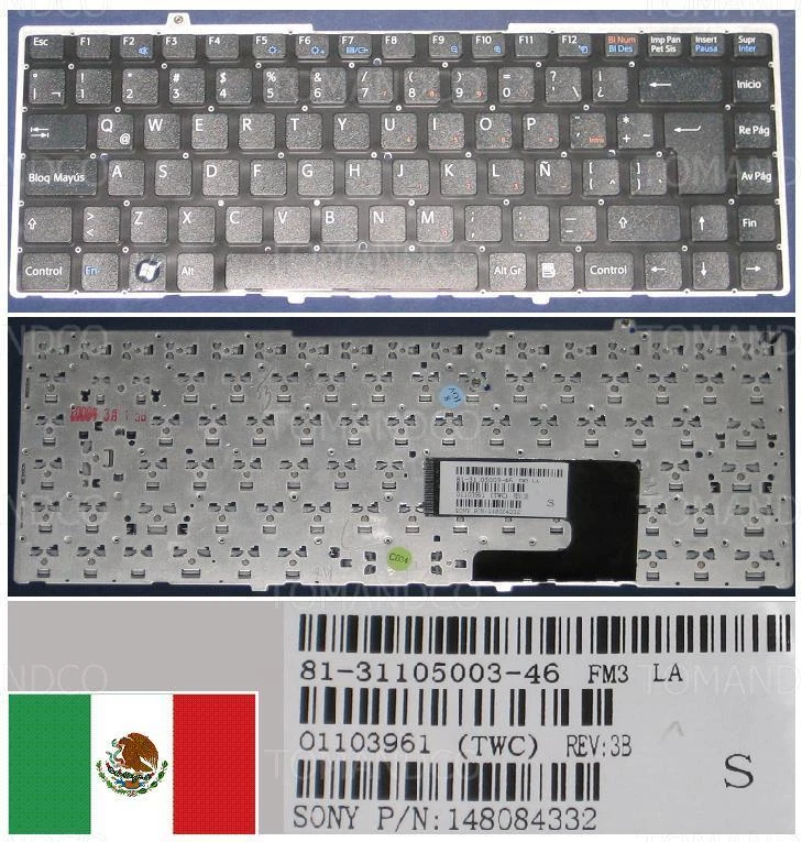 Tastiera qwerty Latino-Americano SONY Vaio Vgn-Fw FW17 FW19 148084332 Nero - Immagine 1 di 1