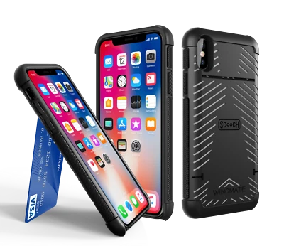 Scooch Wingmate скрытый бумажник чехол для Apple iPhone Xs / iPhone X - камень - Изображение 1 из 4