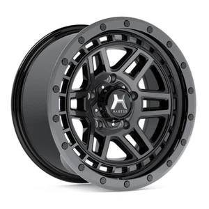 18 Inch Wheels Fits FORD RANGER 18x9 HARTES METAL BEAST Black Dark Tint ET 0 - Picture 1 of 12
