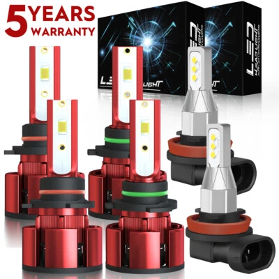 For Honda Accord Sedan 4-Door 2005-2012 6000K LED Headlight Bulbs Fog Light Z4QC - Image 1 of 4