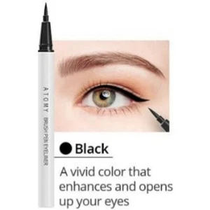 ATOMY Brush Pen Eyeliner 0.6g #Black Quick Dry No lump Long lasting From Korea - Picture 1 of 11
