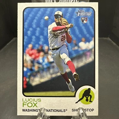 2022 Topps Heritage High Number Lucius Fox #618 Rookie RC Washington Nationals - Image 1 of 2