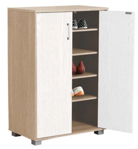 Scarpiera Multiuso Rovere e Bianco Dimensioni 60 x 36 x 90 cm - Foto 1 di 1