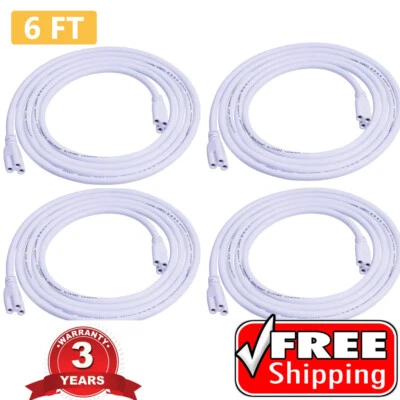 T5 T8 Double End Cable Wire Extension Cord For Integrated LED Bulbs 6 feet - Image 1 of 4