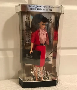 1995 Busy Gal Barbie Doll - 1960 Limited Edition Reproduction Mattel #13675 NRFB - Picture 1 of 2
