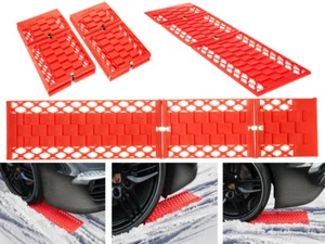 2 x HILLINGTON SNOW TRACTION MATS TYRE GRIP TRACKS CAR RESCUE ESCAPER MUD SAND - Picture 1 of 11