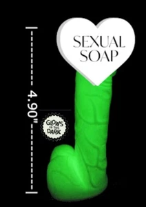 Sapone per pene Glow in The Dark sapone per pene medio naturale bagliore al buio sapone - Foto 1 di 8