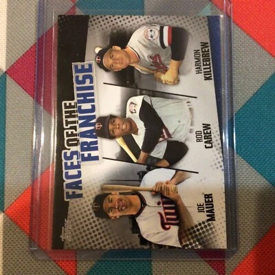 2019 Topps Faces of Franchise Joe Mauer Rod Carew Harmon Killebrew  /299 black - Image 1 of 2