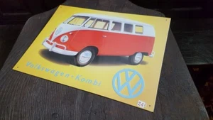 VOLKSWAGEN - KOMBI - Placa metalica litografiada publicidad 41 x 30 cm. replica - Foto 1 di 4
