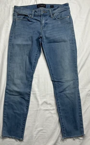 Lucky Brand Jeans Women's Size 4/27 Blue Stella Skinny Faded Stretch Raw Hem EUC - Picture 1 of 8