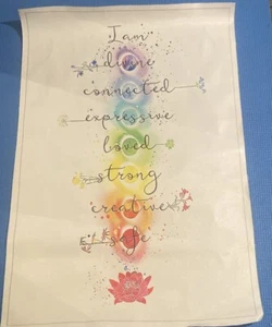 Inspirierendes 7 Chakra Meditation Zitat Poster Ich bin göttlich verbunden - Bild 1 von 4