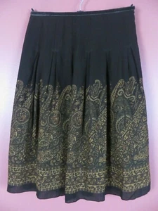 SK16667- JONES NEW YORK Women's Rayon 9% Wool Pleated Flare Skirt Multicolor 8P - Picture 1 of 6