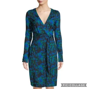 NWOT DVF $468 JULIAN paisley silk jersey Waylen wrap dress size 4 - Picture 1 of 7