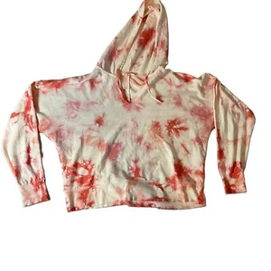 Splendid Collection Womens Tie Dye Crop Hoodie Long Sleeve Drawstring Medium - Picture 1 of 7
