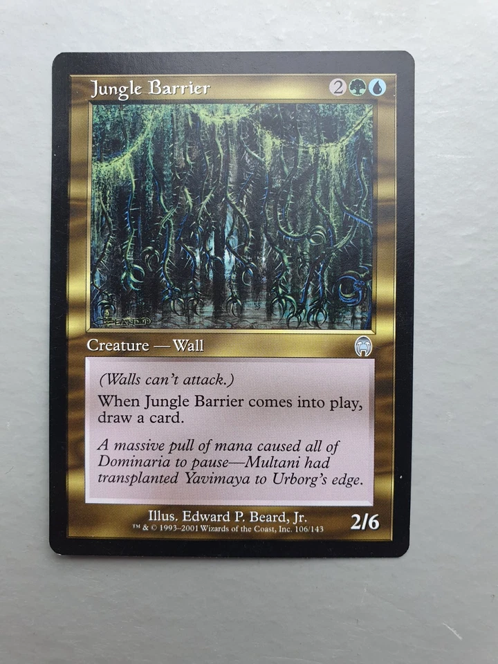 Jungle Barrier, MTG Apocalypse (2001). Uncommon Multicoloured Creature NM - Image 1 of 2