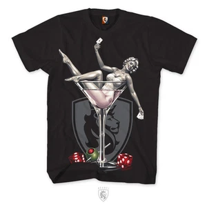 OGABEL OG Abel Clothing Martini Glass Drink Tattoo Art Girl Shot Men Shirt A0394 - Picture 1 of 3