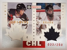 2000-01 Upper Deck Prospects CHL Game Jersey Jamie Lundmark/Brent Krahn
