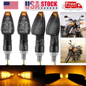 4x Dual Turn Signal LED Indicators For Sports Motorcycle Dirt Bike Light Blinker - Picture 1 of 8
