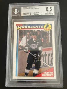 1991-92 O-Pee-Chee 201 Wayne Gretzky gegradet BGS 8.5 NM MINT - Bild 1 von 2
