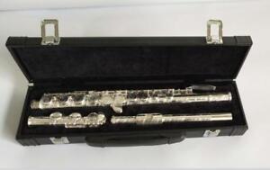 Student Band 16 Open Hole Flute C Key Silver Plated Body Golden Key Great Tone