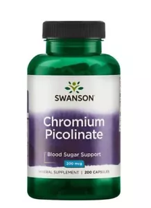 SWANSON CHROME PICOLINATE 200 MG 200 CAPSULES - Picture 1 of 1