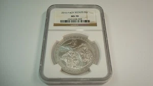 2010 P NGC MS 70 UNITED STATES MINT BOY SCOUTS OF AMERICA SILVER DOLLAR COIN - Picture 1 of 5