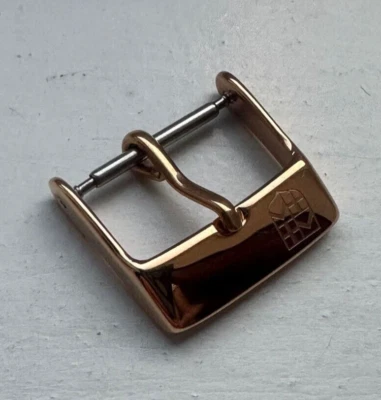 1x Frederique Constant Rose Gold Plated Steel Pin Clasp Buckle for 16mm Strap - Image 1 of 4