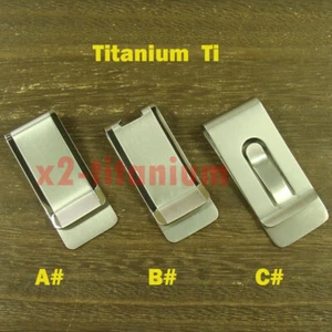 Titanium Ti money cash clip card paper clip Anti allergy 3 styles for choose - Picture 1 of 13