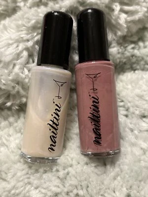 Nailtini Esmalte de Uñas Caniche Rosa .5 OZ Malva y Azul Perla Llama Topper Juego .25 Foto 1 de 4