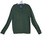 American Eagle Men's Medium Sweater V-Neck Pullover Long Sleeve Green