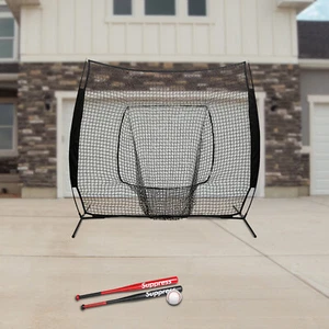 Outdoor Baseball Backstop Practice Net Baseball Softball Hitting Pitching Net - Picture 1 of 19