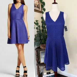 Mossimo Sleeveless Purple Fit n Flare Dress Sz M NEW NWT - Picture 1 of 13
